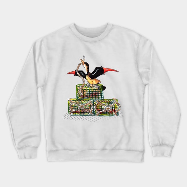 Lobster Haul Crewneck Sweatshirt by KristenOKeefeArt